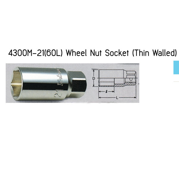 Wheel Nut Socket (Thin Walled)4300M-21